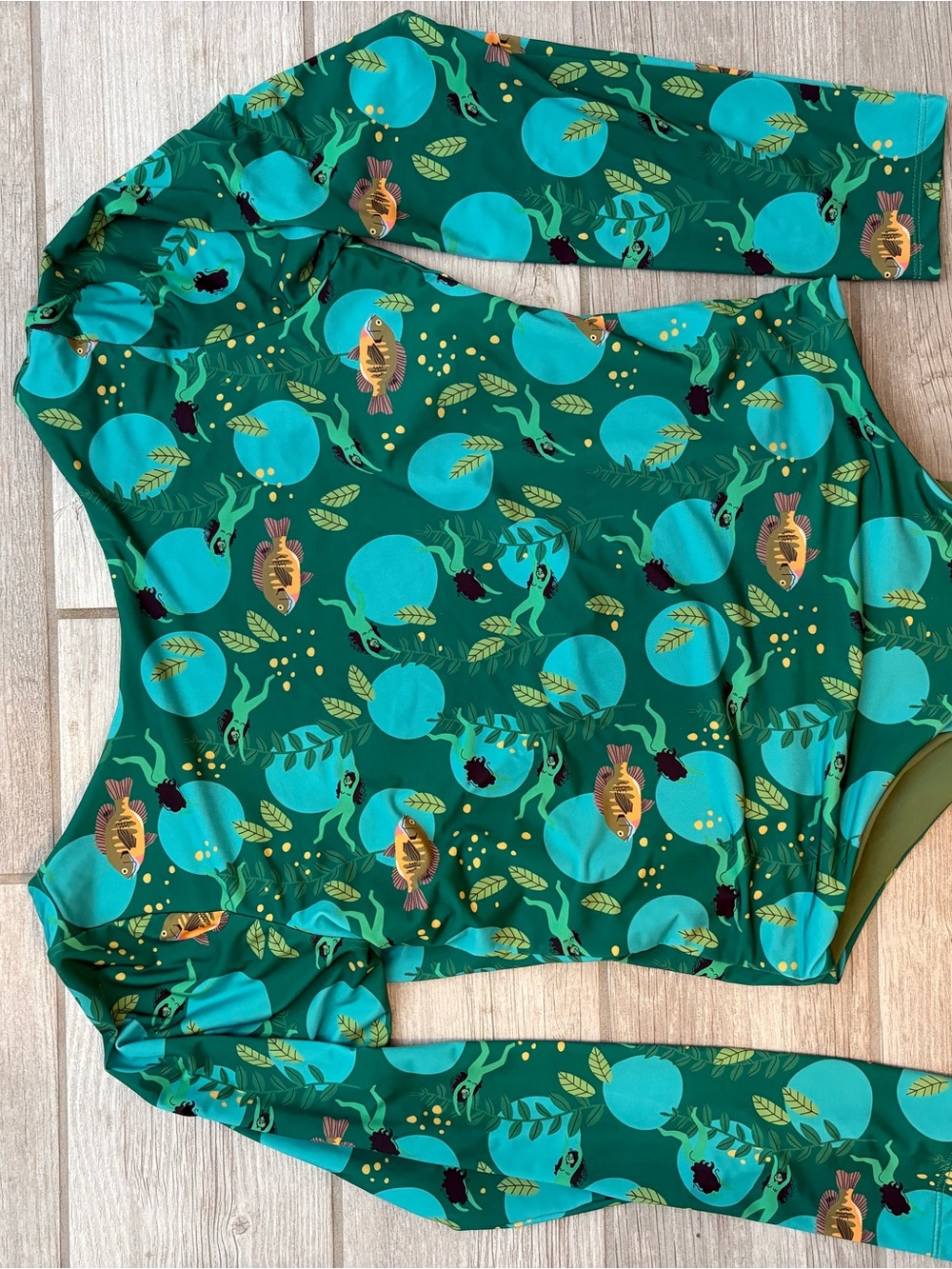 Lookabout by Tanna Warnes swimsuit Nice Dots print Olive Green - Size L
